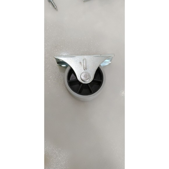 5/8" Small Caster Wheels Rigid Casters Non Rotating Metal Top Plate Furniture - Picture 2 of 9